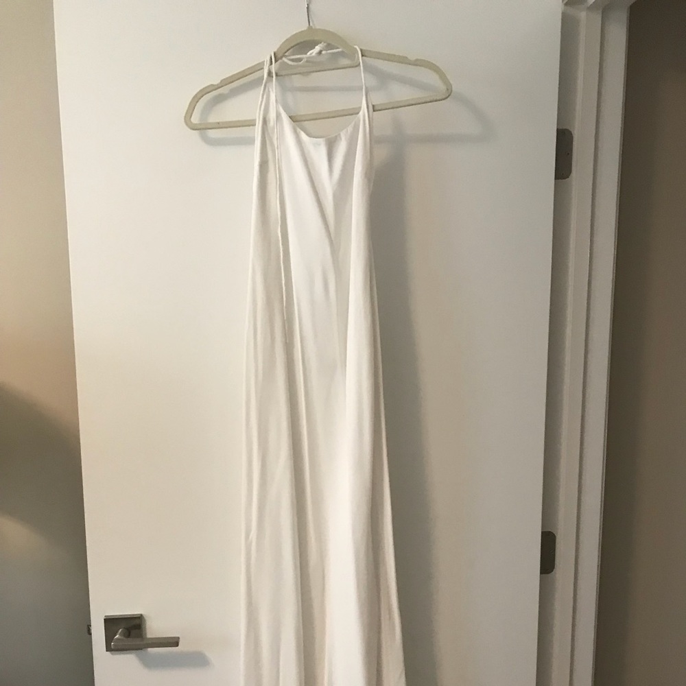 White Halter Fame and Partners maxi dress